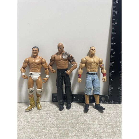 The Rock Dwayne Johnson WWE Mattel Basic Signature Series And More WWF Figures - Picture 10 of 10